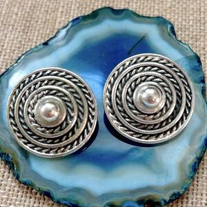 Vintage Marboux Silver-tone Clip-on Earrings | Marcel Boucher